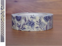 Masking Tape flower dark blue
