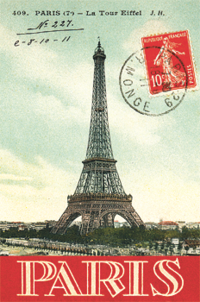 Carte Postale Paris Eiffel Tower Set Carte Postale Paris Eiffel Tower Set