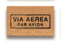 Rubber Stamp Via Aerea Par Avion Rubber Stamp Via Aerea Par Avion