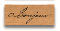 Rubber Stamp Bonjour Rubber Stamp Bonjour