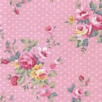 Fabric Sticker french rose pink A4