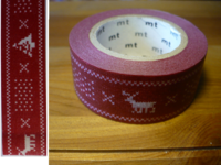 mt Christmas Knit red 20mm mt Christmas Knit red 20mm