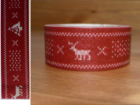 mt Christmas Knit red 20mm mt Christmas Knit red 20mm