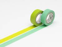 Washi Tape 2er Set uni wakanae & wakamidori 15mm Washi Tape 2er Set uni wakanae & wakamidori 15mm