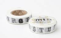Washi Tape alphabet black 15mm Washi Tape alphabet black 15mm