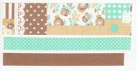 Washi Tape Collage brown 3er Set 25mm+10mm Washi Tape Collage brown 3er Set 25mm+10mm