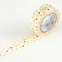 Washi Tape drop yellow 15mm Washi Tape drop yellow 15mm