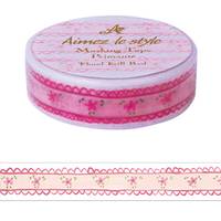 Washi Tape Floral Frill Red 15mm
