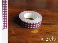 Washi Tape gingham plum 15mm Washi Tape gingham plum 15mm