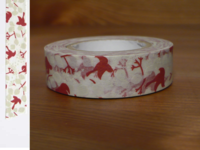 Washi Tape message bird rouge 15mm Washi Tape message bird rouge 15mm