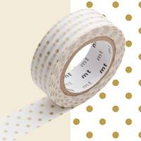 Washi Tape pin dots gold 15mm Washi Tape pin dots gold 15mm