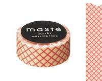 Washi Tape plaid salmon pink 15mm Washi Tape plaid salmon pink 15mm