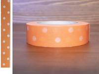 Washi Tape Rose dots orange 15mm