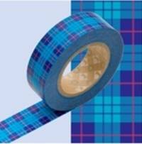 Washi Tape tartan checked blue 15mm Washi Tape tartan checked blue 15mm