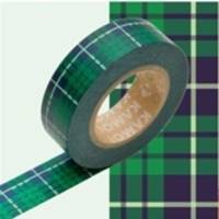 Washi Tape tartan checked green 15mm Washi Tape tartan checked green 15mm