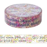 Washi Tape Typing Letters Pink 15mm