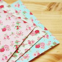 Fabric Sticker ashley rose ivory A4