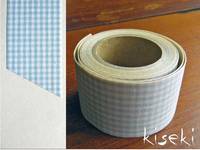Masking Tape textil Baumwolle checked Baby blue 30mm