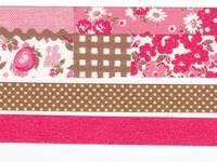 Washi Tape Collage red 3er Set 25mm+10mm Washi Tape Collage red 3er Set 25mm+10mm