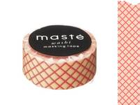 Washi Tape plaid salmon pink 15mm Washi Tape plaid salmon pink 15mm