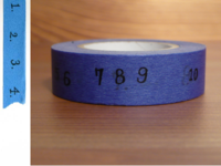 Washi Tape numbers blue 15mm Washi Tape numbers blue 15mm