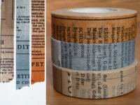 Washi Tape Old Book 3er Set 15mm Washi Tape Old Book 3er Set 15mm