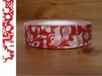 Washi Tape forest of squirrel red 15mm Washi Tape forest of squirrel red 15mm