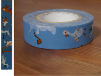 Washi Tape music band blue 15mm Washi Tape music band blue 15mm
