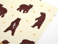 Fabric Sticker Grizzley bear A4
