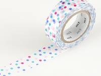 Washi Tape drop pink 15mm Washi Tape drop pink 15mm
