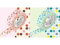 Washi Tape tile pink&green 2er Set 15mm Washi Tape tile pink&green 2er Set 15mm