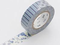 Washi Tape flower dark blue 15mm Washi Tape flower dark blue 15mm
