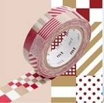 Washi Tape mix red 15mm Washi Tape mix red 15mm