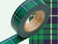 Washi Tape tartan checked green 15mm Washi Tape tartan checked green 15mm