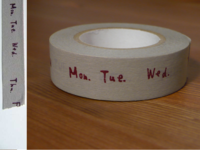 Washi Tape week gray 15mm