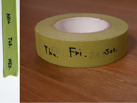 Washi Tape week green 15mm Washi Tape week green 15mm