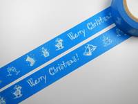Masking Tape Blue Merry Christmas 15mm