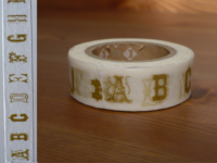 Washi Tape alphabet gold 15mm