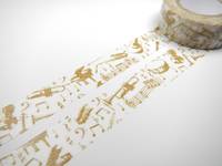 Washi Tape music gold 15mm