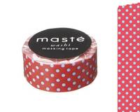 Washi Tape polka dots red15mm