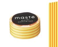 Washi Tape stripes neon orange 15mm