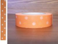 Washi Tape Rose dots orange 15mm
