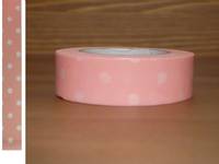 Washi Tape Rose dots pink 15mm