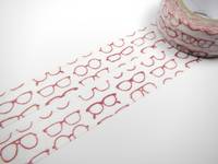 Washi Tape Glasses red 15mm