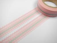 Washi Tape zig zag pink 15mm