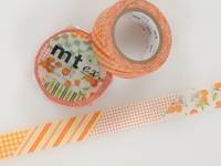 Washi Tape flower orange 15mm