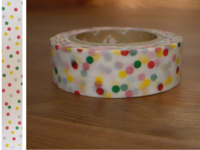Washi Tape drop red 15mm