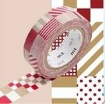 Washi Tape mix red 15mm
