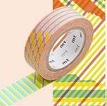 Washi Tape stripe-checked red 15mm