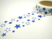 Washi Tape blue stars 15mm